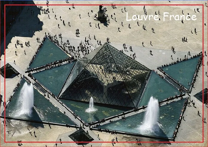 

Travel Refrigerator Magnets 78*54mm,Pyramid of the Louvre, Paris, France Tourist Rigid Magnets 20661