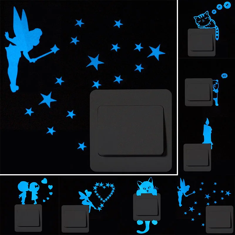 Blue-light Luminous Switch Sticker Fairy Stars Love Cartoon Glowing Wall Stickers For Kids Rooms Decoration Accessories
Blue-light Luminous Switch Sticker Fairy Stars Love Cartoon Glowing Wall Stickers For Kids Rooms Decoration Accessories