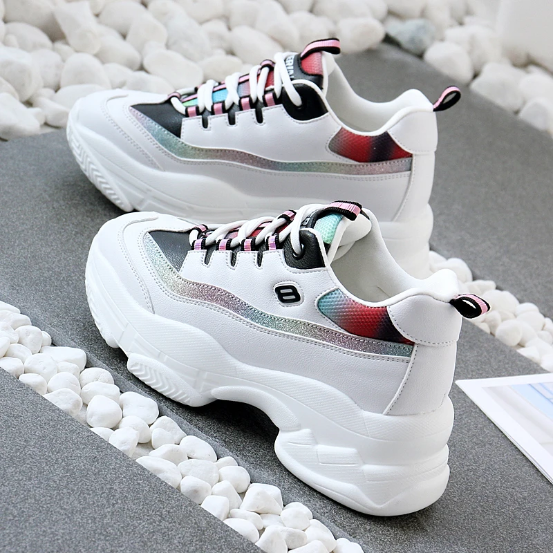 2019 женские кроссовки на платформе Ультралайт модные кожаные дышащие basket femme air