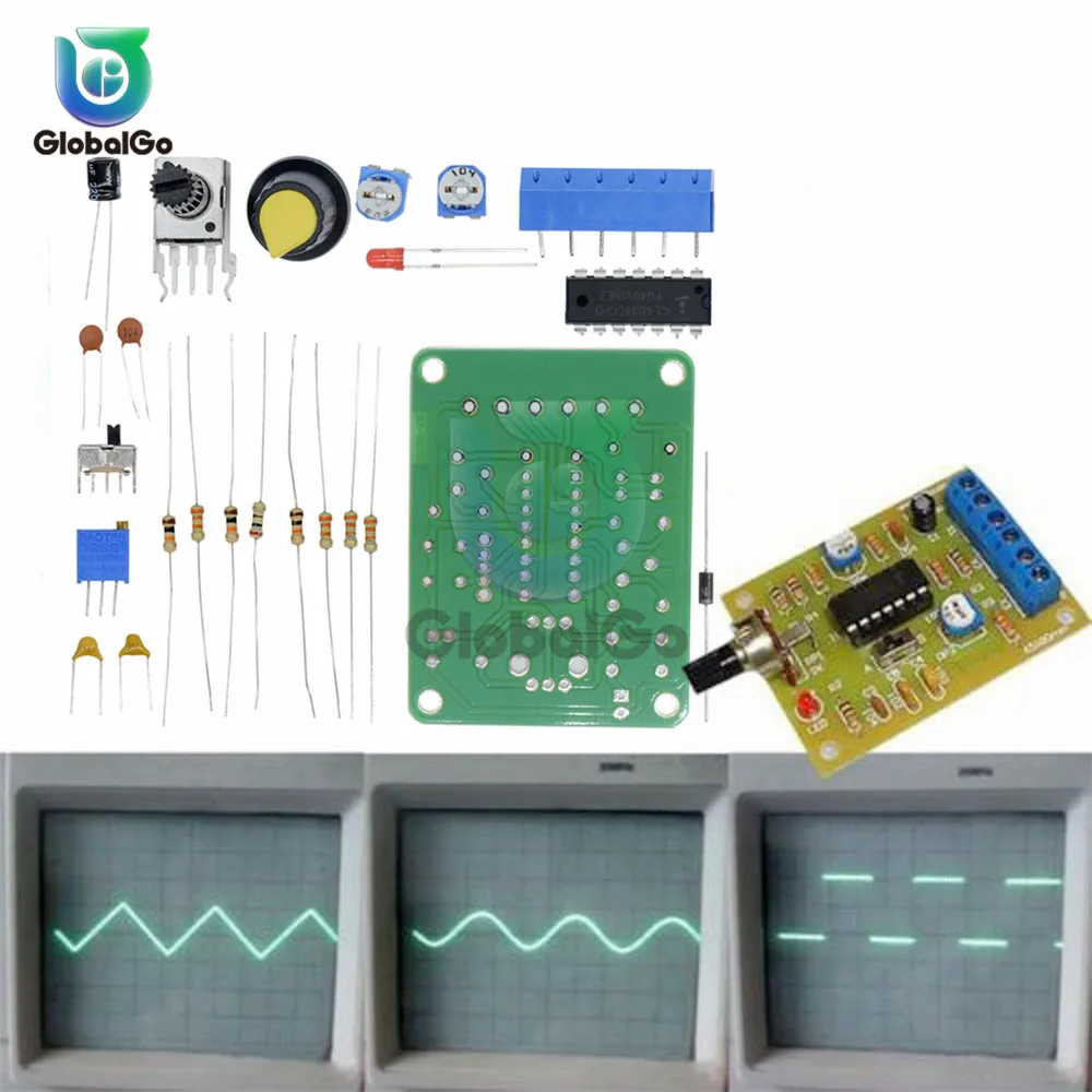 1 Set 50-5KHz DC 12V ICL8038 Monolithic Function Signal Generator Module Sine Square Triangle DIY Kit
1 Set 50-5KHz DC 12V ICL8038 Monolithic Function Signal Generator Module Sine Square Triangle DIY Kit