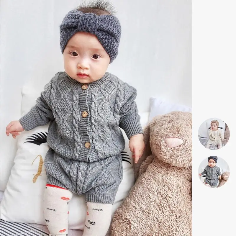 Baby Cotton Knitted Wool Clothes Set Sweater+shorts Pants 1-2 Years Old Long Sleeved Twisted Patteren 6 12 18 24m
Baby Cotton Knitted Wool Clothes Set Sweater+shorts Pants 1-2 Years Old Long Sleeved Twisted Patteren 6 12 18 24m