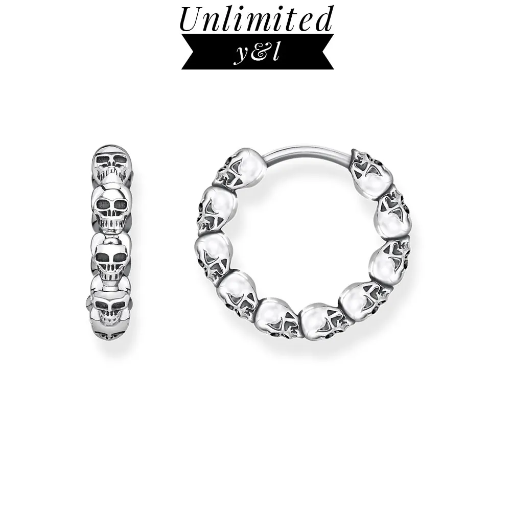 Skull Creole Hinged Hoop Earrings 925 Sterling Silver Thomas Style Skeleton Round Earrings Fashion Jewelry Women Men 2019 New
Skull Creole Hinged Hoop Earrings 925 Sterling Silver Thomas Style Skeleton Round Earrings Fashion Jewelry Women Men 2019 New