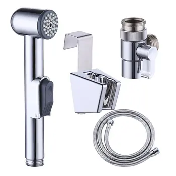 Warm Water Handheld Bidet for Faucet with Brass Diverter/Adapter, 59-Inch Stainless Steel Hose Diaper Sprayer Shattaf,Chrome
Warm Water Handheld Bidet for Faucet with Brass Diverter/Adapter, 59-Inch Stainless Steel Hose Diaper Sprayer Shattaf,Chrome