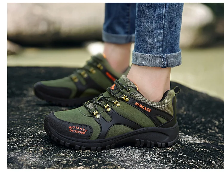 Men Hiking Sneakers Low-cut Sport Shoes Breathable Waterproof non-slip Hiking Shoes Men Athletic Outdoor Shoes for Men (8)