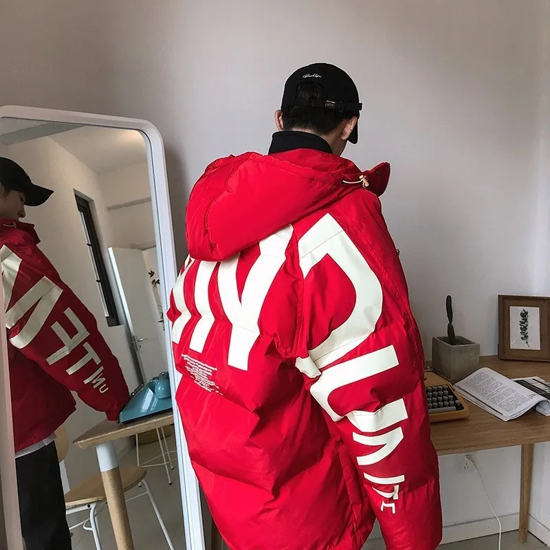 2019 Winter Hip Hop Youth Coat Letter Printing Thickening Warm Cotton-padded Clothes Student Bread Tide Parka Men Jacket M-2XL
2019 Winter Hip Hop Youth Coat Letter Printing Thickening Warm Cotton-padded Clothes Student Bread Tide Parka Men Jacket M-2XL