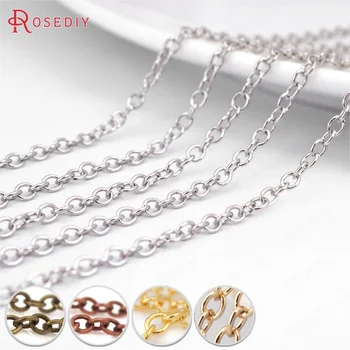 (29426)5 meters Chain width 2MM 3.5MM Silver Color Copper Round Oval Shape Chains Diy Jewelry Findings Accessories Wholesale
(29426)5 meters Chain width 2MM 3.5MM Silver Color Copper Round Oval Shape Chains Diy Jewelry Findings Accessories Wholesale