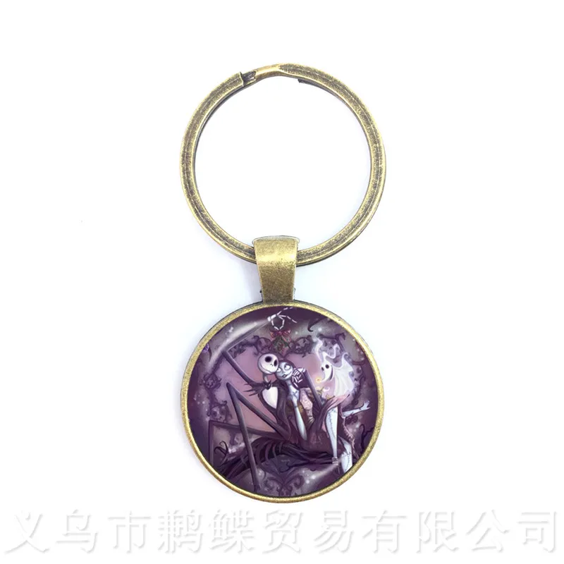 Nightmare Before Christmas Keychains Jack Skellington Picture Glass Cabochon Keyring Christmas Gift for Children
Nightmare Before Christmas Keychains Jack Skellington Picture Glass Cabochon Keyring Christmas Gift for Children