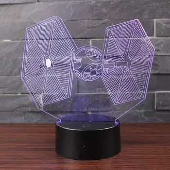Star Wars Titanium Fighter theme 3D Lamp LED night light 7 Color Change Touch Mood Lamp Christmas present Dropshippping
Star Wars Titanium Fighter theme 3D Lamp LED night light 7 Color Change Touch Mood Lamp Christmas present Dropshippping