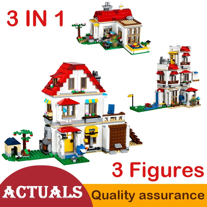 3 In 1 Modular Family Villa House Building Blocks Model Bricks DIY Toys for Compatible legoed 33077 Creator Expert 31069 Set
3 In 1 Modular Family Villa House Building Blocks Model Bricks DIY Toys for Compatible legoed 33077 Creator Expert 31069 Set
