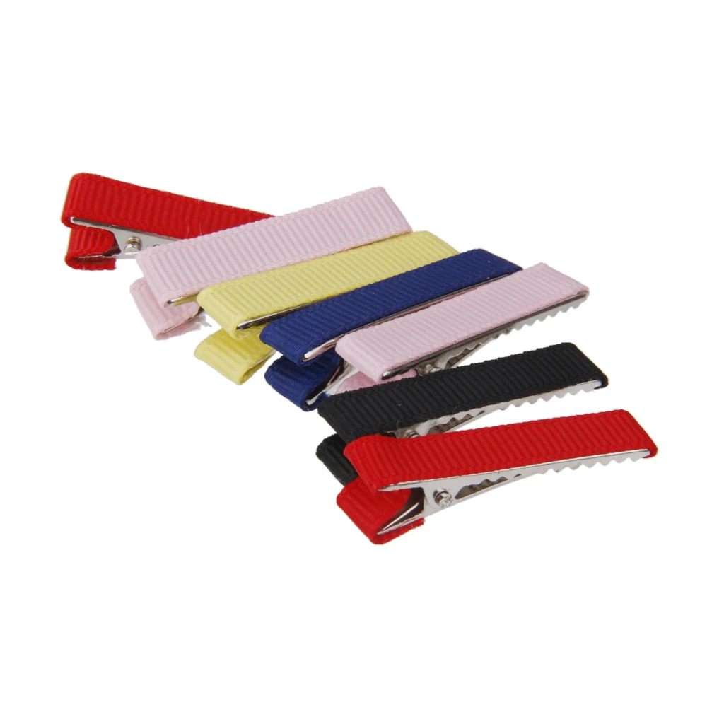 50Pcs/Pack Colorful Headwear Stain Coverd Hair Section Clip Hair Duck-Bill Clips for Baby Kids Children Girls Accs