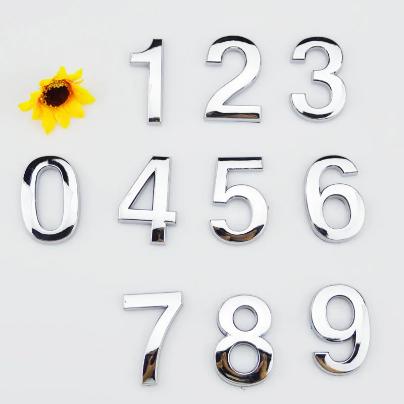Hot Sale 3Pcs Silver House Hotel Door Address Plaque Number Digits Sticker Plate Sign Size 50x30x6mm Convinient Room Gate Number
Hot Sale 3Pcs Silver House Hotel Door Address Plaque Number Digits Sticker Plate Sign Size 50x30x6mm Convinient Room Gate Number
