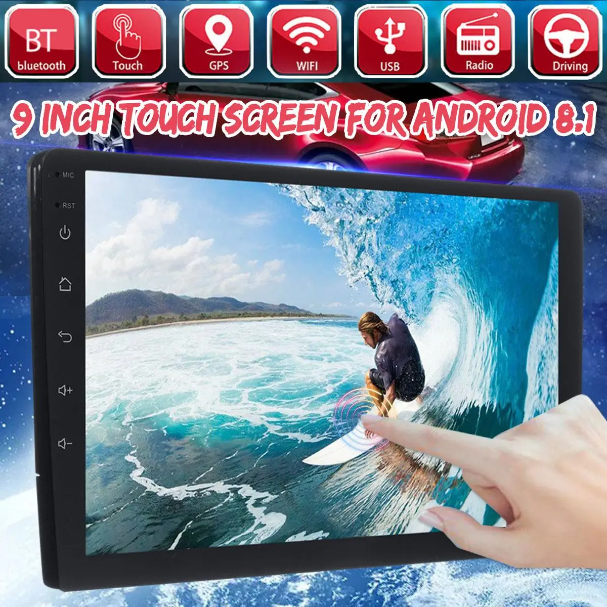 9'' Android 8.1 8 core 2+32g Car MP5 Player Stereo Radio Touchable screen bluetooth GPS Universal Car Auto Multimedia Player
9'' Android 8.1 8 core 2+32g Car MP5 Player Stereo Radio Touchable screen bluetooth GPS Universal Car Auto Multimedia Player