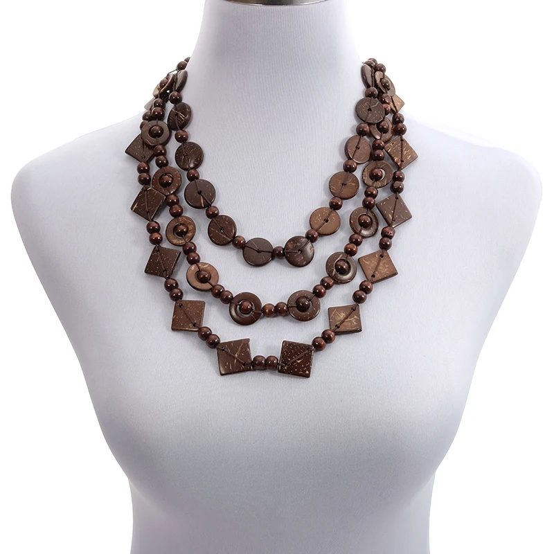 BeUrSelf Bohemian Wood Necklaces Multi Layer Collier Femme Handmade Long Maxi Statement Rope Cord Coconut Shell Choker Women
BeUrSelf Bohemian Wood Necklaces Multi Layer Collier Femme Handmade Long Maxi Statement Rope Cord Coconut Shell Choker Women