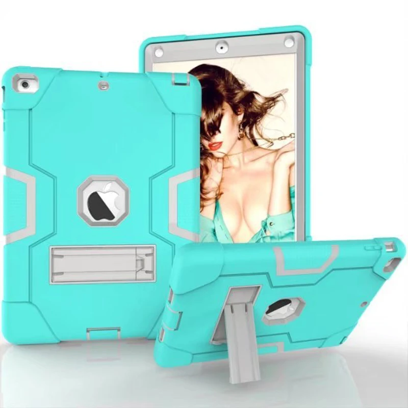 New Dual Layers PC+TPU Tablet PC Cases for Apple iPad Air Contrast Color 3-in-1 Shock Proof Tablet Cases with Kickstand Function
New Dual Layers PC+TPU Tablet PC Cases for Apple iPad Air Contrast Color 3-in-1 Shock Proof Tablet Cases with Kickstand Function