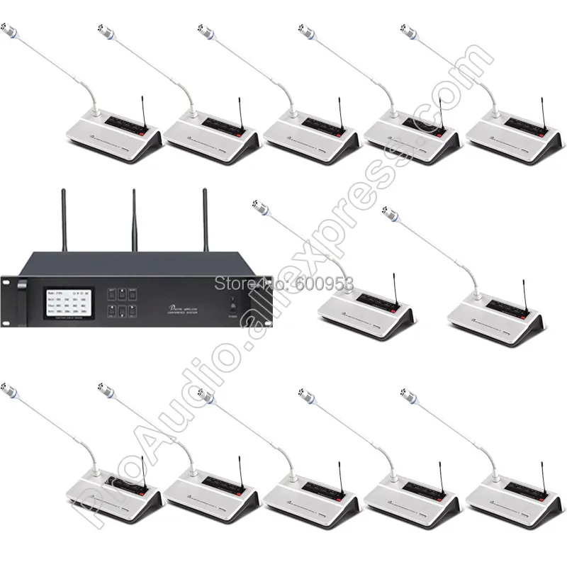MiCWL Audio 20 Unit Meeting Room Radio Wireless Conference Microphone Mic System 1 Host 1 President 19 Delegate
MiCWL Audio 20 Unit Meeting Room Radio Wireless Conference Microphone Mic System 1 Host 1 President 19 Delegate
