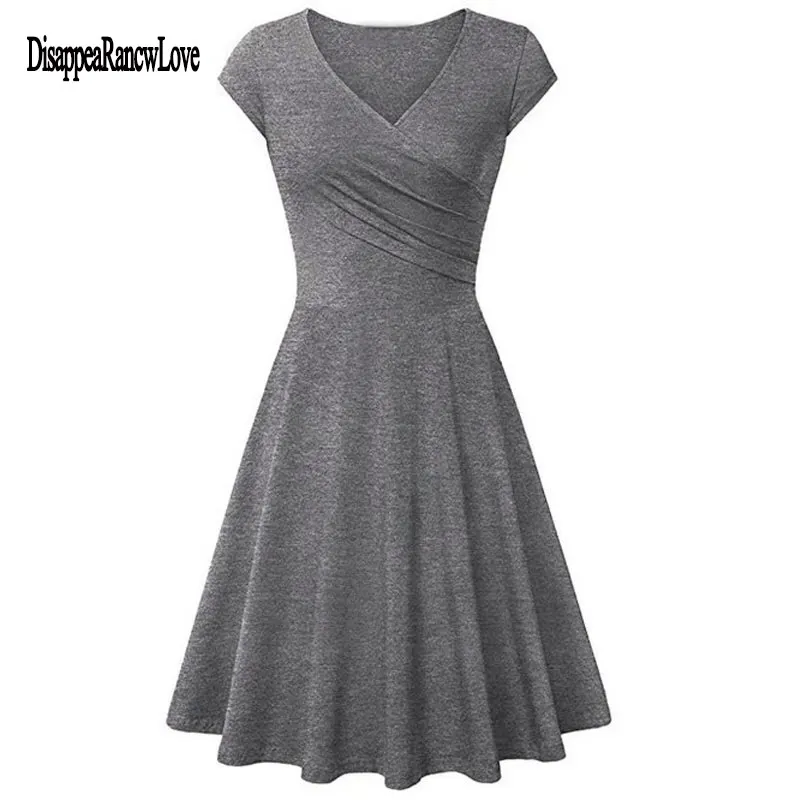 Disappearancelove Fit Flare Solid Dress Elegant Straps short sleeves Plain A Line Dresses Women Summer Autumn Zipper Short Dress
Disappearancelove Fit Flare Solid Dress Elegant Straps short sleeves Plain A Line Dresses Women Summer Autumn Zipper Short Dress