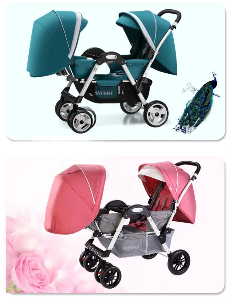 Brand twins Baby stroller Can Sit Down 
