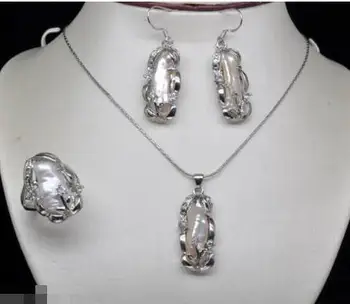 zxia Wholesale price +Fashion Natural White Biwa Pearl Pendant Necklace Earring Ring8# Sets
zxia Wholesale price +Fashion Natural White Biwa Pearl Pendant Necklace Earring Ring8# Sets