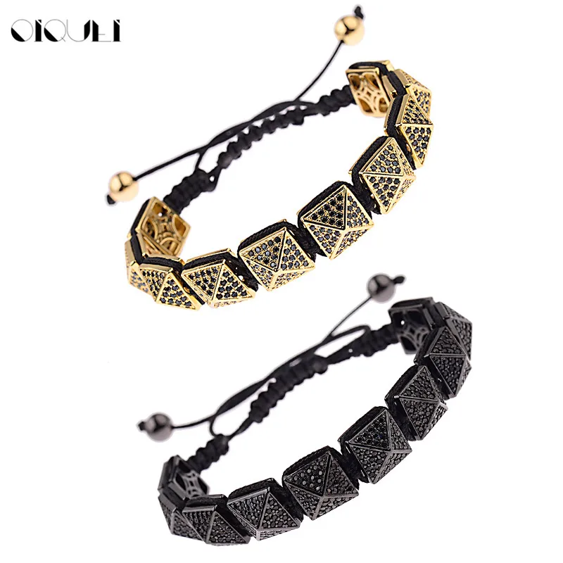OIQUEI Adjustable Gold Black Luxury Bracelets Men Micro Pave CZ Square Braided Bracelets Daily Accessories Pulseiras Masculina
OIQUEI Adjustable Gold Black Luxury Bracelets Men Micro Pave CZ Square Braided Bracelets Daily Accessories Pulseiras Masculina