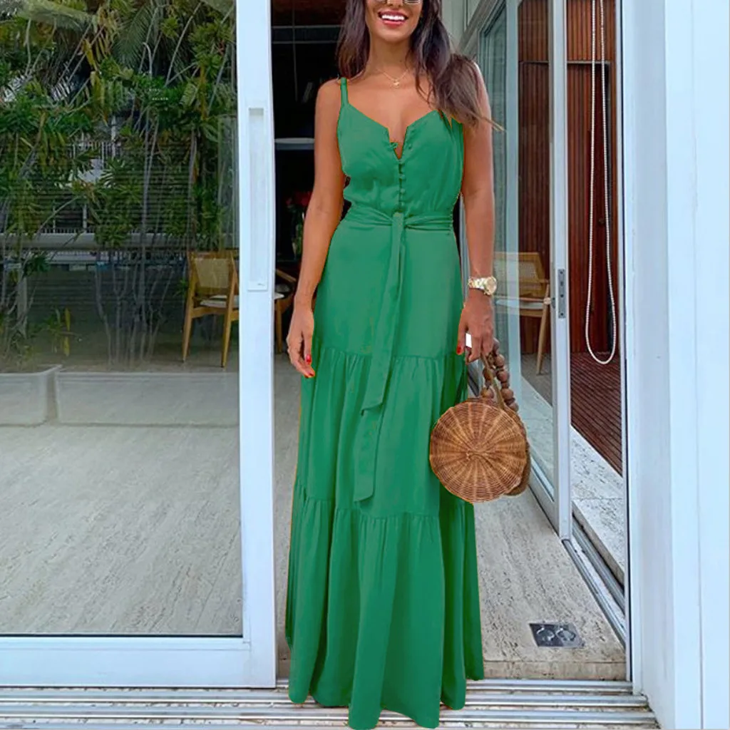 Jaycosin Polyester Tunic Dress Women Summer Long Sleeve Boho Strappy Beach Party Dress Casual Floral Print Maxi Long Dress
Jaycosin Polyester Tunic Dress Women Summer Long Sleeve Boho Strappy Beach Party Dress Casual Floral Print Maxi Long Dress