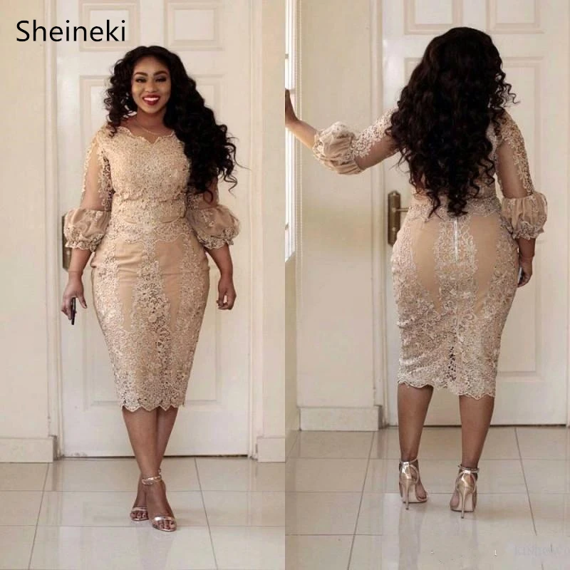 African Champagne Jewel Neck Lace Applique Mermaid Mother Of The Dresses Illusion 3/4 Sleeve Formal Vintage Plus Size Dresses
African Champagne Jewel Neck Lace Applique Mermaid Mother Of The Dresses Illusion 3/4 Sleeve Formal Vintage Plus Size Dresses
