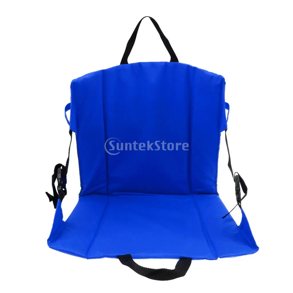 Folding Portable Padded Moisture-proof Chair Seat Cushion Back Support Pad for Stadium Bleacher Football Sports Camping Picnic