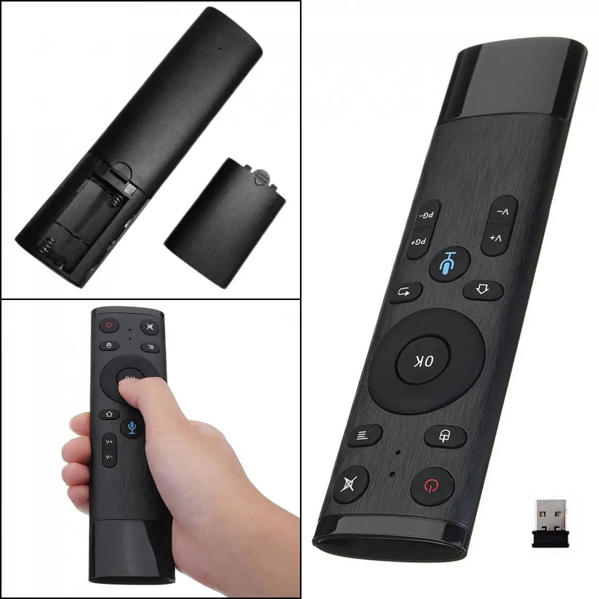 Voice Wireless 2.4G Voice Remote Control for Smart TV Android Box IPTV With USB Receiver New
Voice Wireless 2.4G Voice Remote Control for Smart TV Android Box IPTV With USB Receiver New
