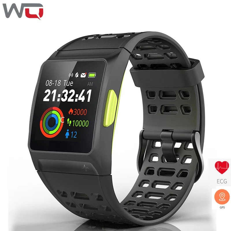 WQ P1 ECG PPG Встроенный GPS Смарт часы монитор сердечного ритма спортивные 50 м