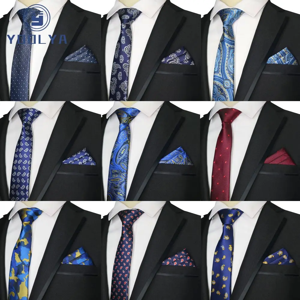 High Quality 6CM Skinny Men's Polyester Silk Ties Pocket Square Set Dots Stripes Narrow Slim Tie Hanky Sets Man Wedding Party
High Quality 6CM Skinny Men's Polyester Silk Ties Pocket Square Set Dots Stripes Narrow Slim Tie Hanky Sets Man Wedding Party