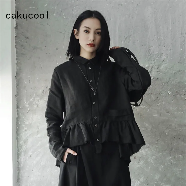 Cakucool New Cotton Linen Blouses Women Harajuku Japan Design Ripped Long Sleeve Blusa Femme Casual Women Clothing Black White
Cakucool New Cotton Linen Blouses Women Harajuku Japan Design Ripped Long Sleeve Blusa Femme Casual Women Clothing Black White