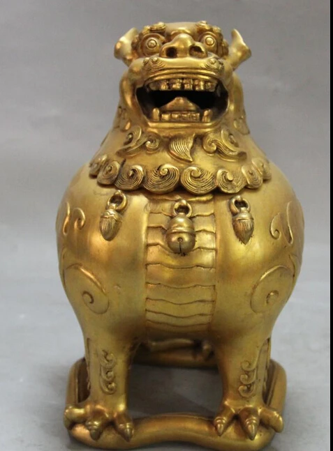 8" Marked Chinese Purple Bronze 24K Gold lion Snake Incense Burner Censer Statue R0711 Discount 35%
8" Marked Chinese Purple Bronze 24K Gold lion Snake Incense Burner Censer Statue R0711 Discount 35%