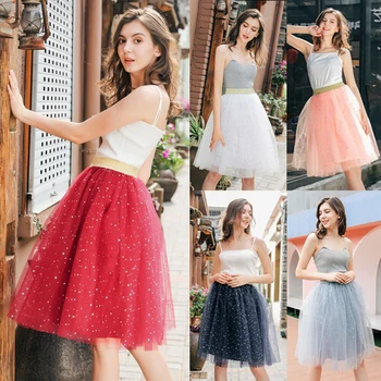 Women Princess Tutu Skirt Petticoat Tulle Short Layer Sequin Shiny Ball Gown High Waist Empire Skirts Party Evening Skirts Jupe
Women Princess Tutu Skirt Petticoat Tulle Short Layer Sequin Shiny Ball Gown High Waist Empire Skirts Party Evening Skirts Jupe