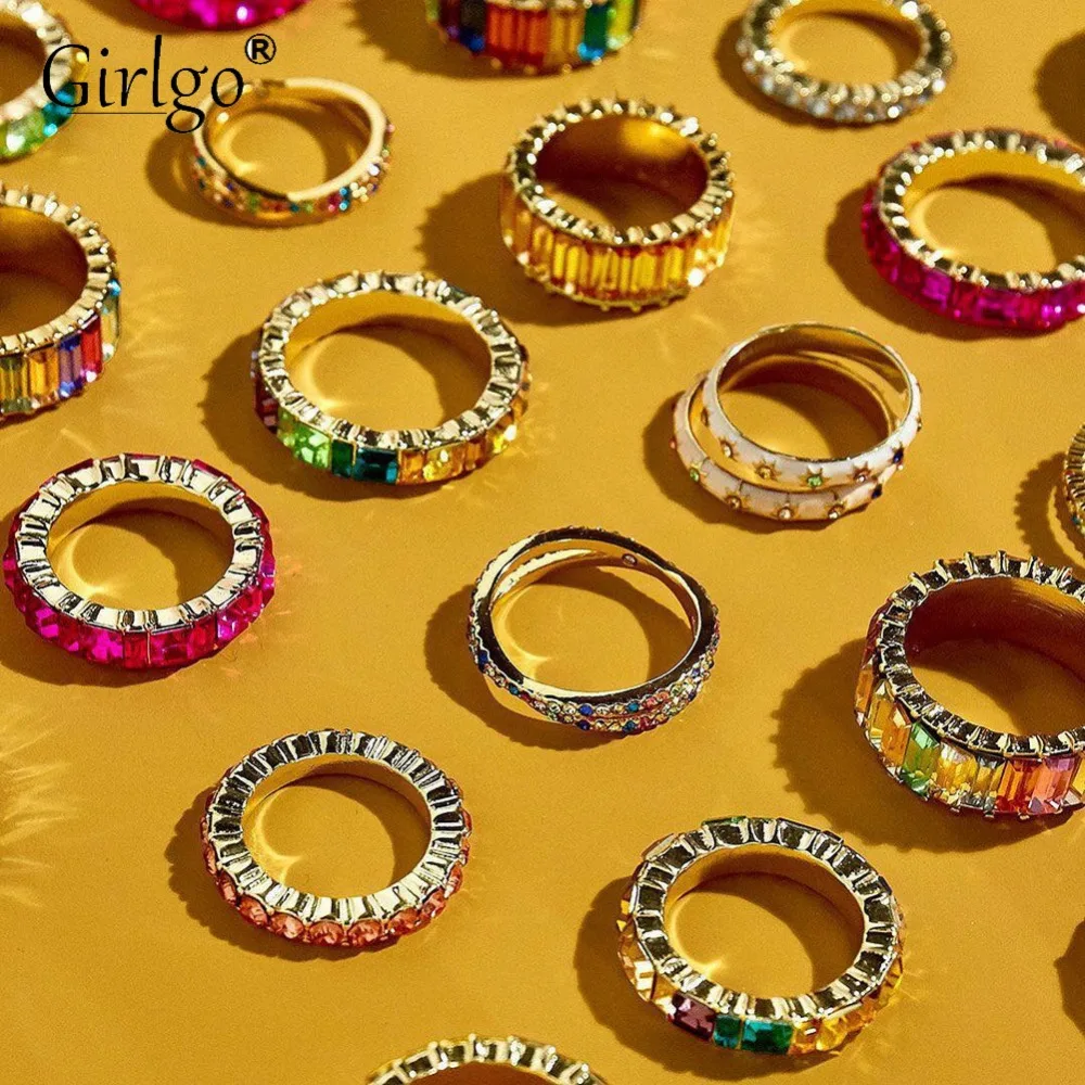 Girlgo 2019 BA Crystal Charm Rings for Women Bohemian Luxury Engagement Rings Wedding Jewelry Accessories Party Gifts Wholesale
Girlgo 2019 BA Crystal Charm Rings for Women Bohemian Luxury Engagement Rings Wedding Jewelry Accessories Party Gifts Wholesale