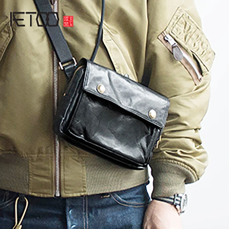 AETOO Multifunctional trendy calfskin bag men's retro fashion shoulder crossbody bag with card position
AETOO Multifunctional trendy calfskin bag men's retro fashion shoulder crossbody bag with card position