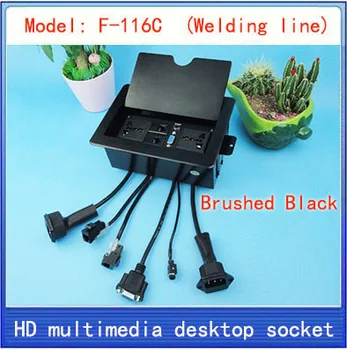 Tabletop socket / hidden /multimedia information outlet box/network RJ45, 3.5 Audio/ VGA interface CABLE desktop socket F-116C
Tabletop socket / hidden /multimedia information outlet box/network RJ45, 3.5 Audio/ VGA interface CABLE desktop socket F-116C