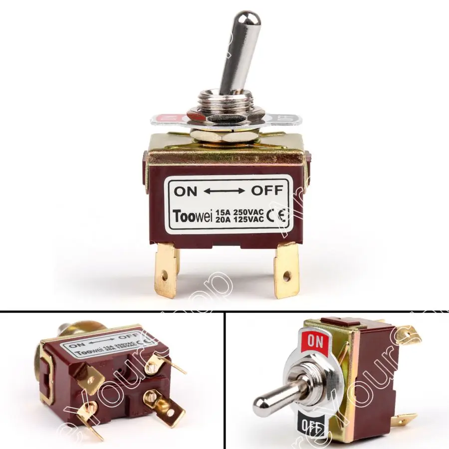 Areyourshop 1PCS Toggle Switch 2 Terminal 4Pin ON-OFF 15A 250V Toggle Switch Boot DPST Industrial G
Areyourshop 1PCS Toggle Switch 2 Terminal 4Pin ON-OFF 15A 250V Toggle Switch Boot DPST Industrial G