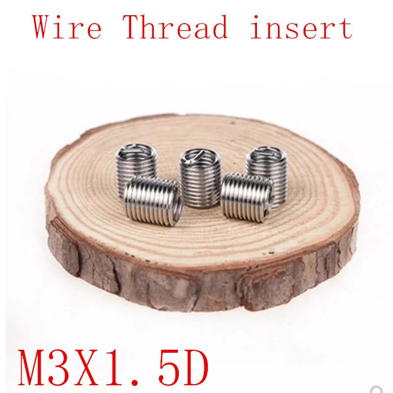 50Pcs M3*1.5D Stainless Steel Coiled Wire Helical Screw Thread Inserts M3 Screw Bushing self tapping thread repair tool
50Pcs M3*1.5D Stainless Steel Coiled Wire Helical Screw Thread Inserts M3 Screw Bushing self tapping thread repair tool