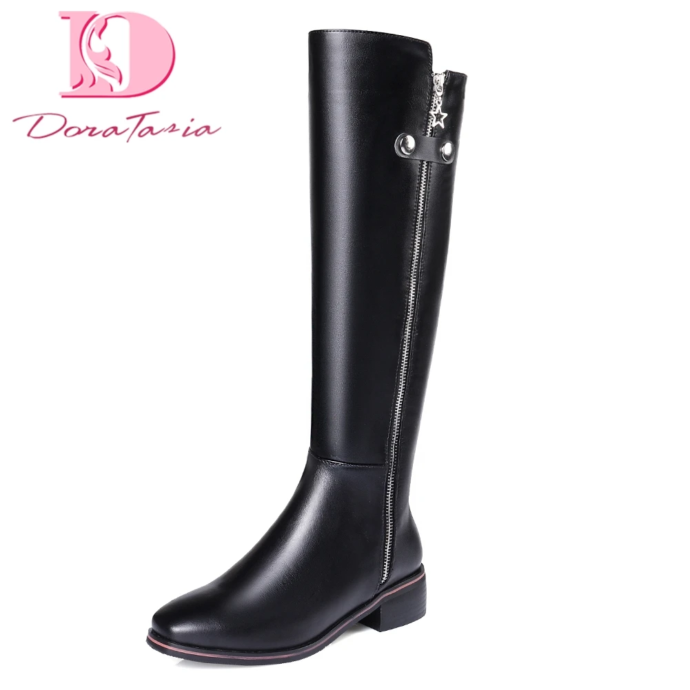 Doratasia Brand NEW plus Size 33-42 genuine Cow Leather women's Knee High Boots Woman Shoes Dropship Black Gary Women Boots
Doratasia Brand NEW plus Size 33-42 genuine Cow Leather women's Knee High Boots Woman Shoes Dropship Black Gary Women Boots