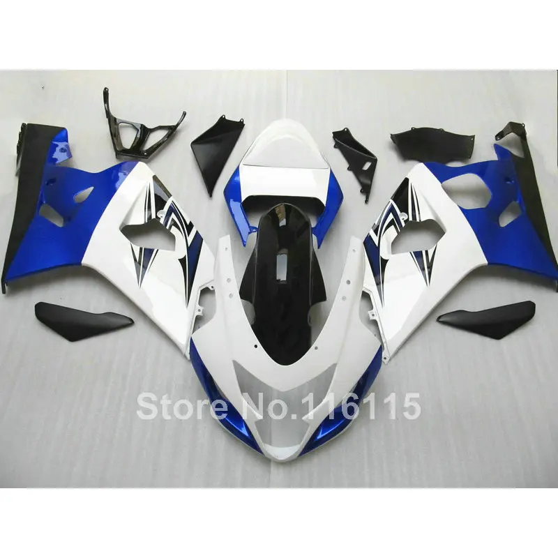 

plastic fairing kit for SUZUKI GSXR 600 GSX-R 750 K4 K5 2004 2005 blue white black fairings bodywork GSXR600 04 05 TY80