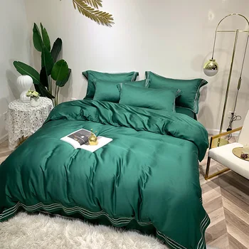 High-end emerald pure-color 4pcs Tencel bedding quilt sheet pillowcase in spring and summer
High-end emerald pure-color 4pcs Tencel bedding quilt sheet pillowcase in spring and summer
