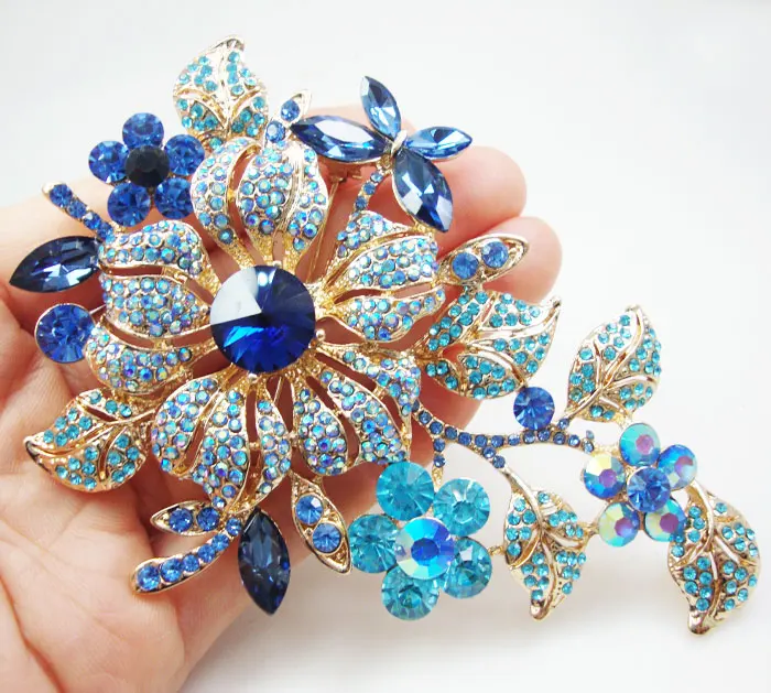 Vintage Style Blue Rose Flower Brooch Pin Rhinestone Crystal Classic Woman Party Jewelry Free Shipping
Vintage Style Blue Rose Flower Brooch Pin Rhinestone Crystal Classic Woman Party Jewelry Free Shipping