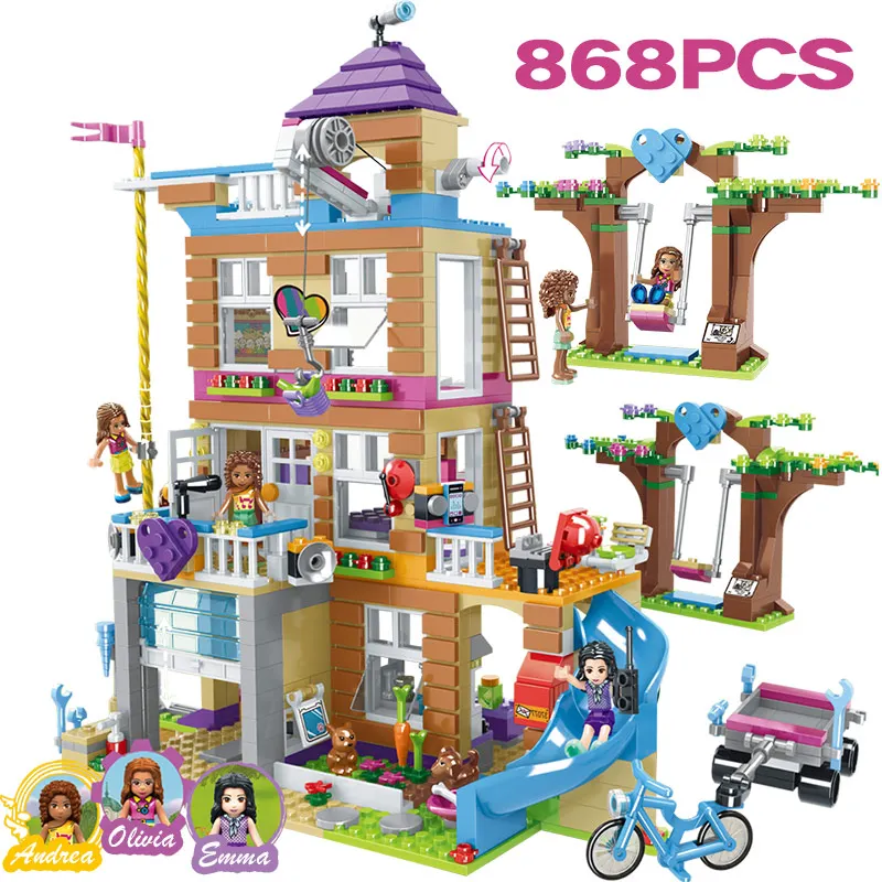 868pcs Girls Friends Series Friendship House Building Blocks Compatible with legoings friends Figure toys for Children Kids Gift
868pcs Girls Friends Series Friendship House Building Blocks Compatible with legoings friends Figure toys for Children Kids Gift
