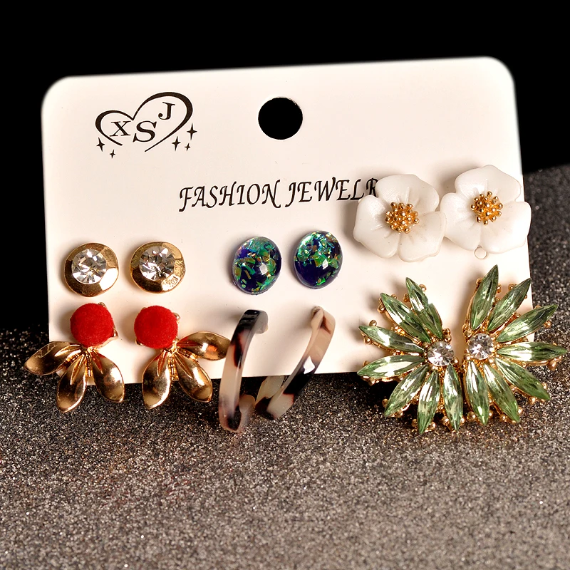 Trendy fashion women jewelry wholesale girl birthday party beautiful stud mix style 6 pairs /set gorgeous earrings free shipping
Trendy fashion women jewelry wholesale girl birthday party beautiful stud mix style 6 pairs /set gorgeous earrings free shipping