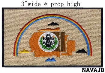 Navajo Nation Flag 3"wide embroidery patch for rainbow/arched/orange color
Navajo Nation Flag 3"wide embroidery patch for rainbow/arched/orange color