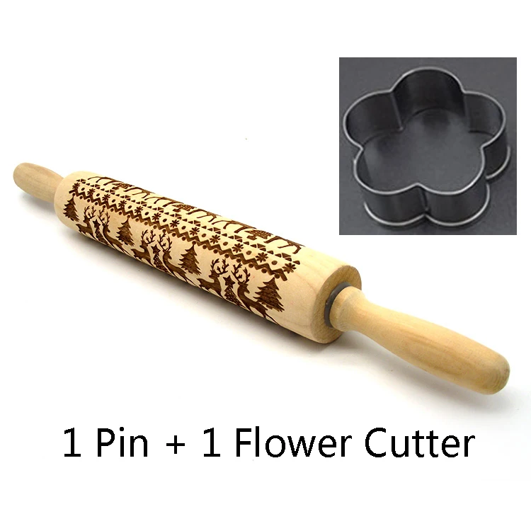 43*5cm Christmas Embossing Rolling Pin Baking Cookies Noodle Biscuit Fondant Cake Dough Engraved Roller Reindeer Snowflake
43*5cm Christmas Embossing Rolling Pin Baking Cookies Noodle Biscuit Fondant Cake Dough Engraved Roller Reindeer Snowflake