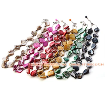 Nice 6 Pcs Multi Color Irregular Shape Shell Beads Strand Necklace With Extendable Chain And Lobster Clasp(Random Colors)
Nice 6 Pcs Multi Color Irregular Shape Shell Beads Strand Necklace With Extendable Chain And Lobster Clasp(Random Colors)