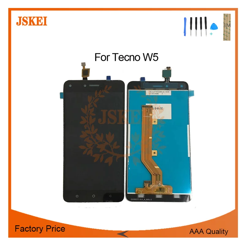 

For Tecno W5 LCD Display with Touch Screen Digitizer Assembly Replace 5.5 inch For Tecno W5 Screen with Tools 100% Tested