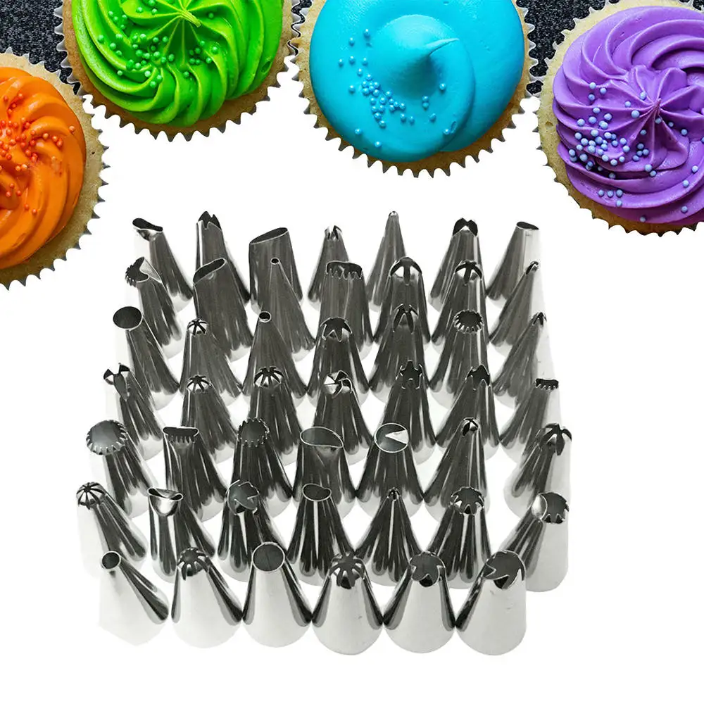 48pcs/Set Stainless Steel Cake Cream Nozzles Icing Piping Tip Decorating Tool Pastry Cream Spout For Baking
48pcs/Set Stainless Steel Cake Cream Nozzles Icing Piping Tip Decorating Tool Pastry Cream Spout For Baking