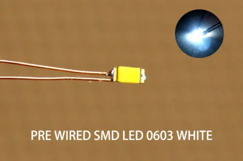 C0603W 20 шт предварительно припаянные микро 0 1 мм с медной проволокой белый SMD