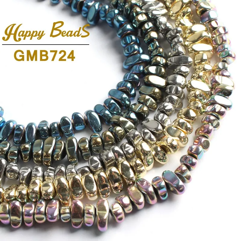 Natural Flat Irregular Multicolor Plated Hematite Loose Spacer Stone Beads For Jewelry Making DIY Necklace Bracelet 15" Strand
Natural Flat Irregular Multicolor Plated Hematite Loose Spacer Stone Beads For Jewelry Making DIY Necklace Bracelet 15" Strand